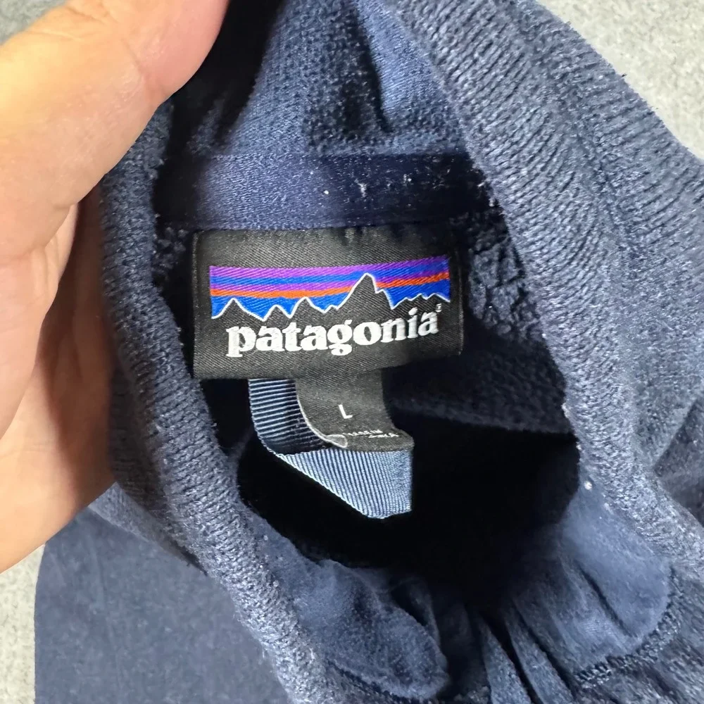 Patagonia Better Sweater Mens Large Navy Blue Full Zip Fleece Jacket 25528 *